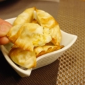 ツナマヨとゆで卵のおつまみ餃子 トースターで簡単 レシピ 作り方 By Yunachi 楽天レシピ